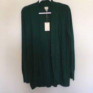 a new day Dark Green Cardigan with Back Detail